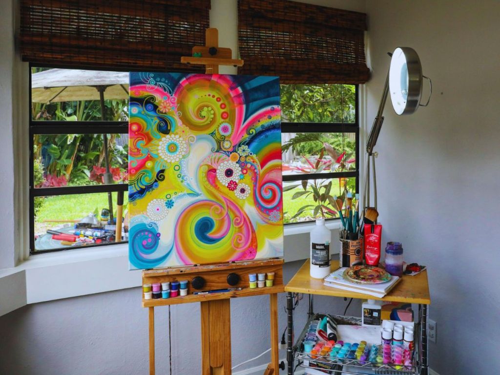 Colorful painting on canvas