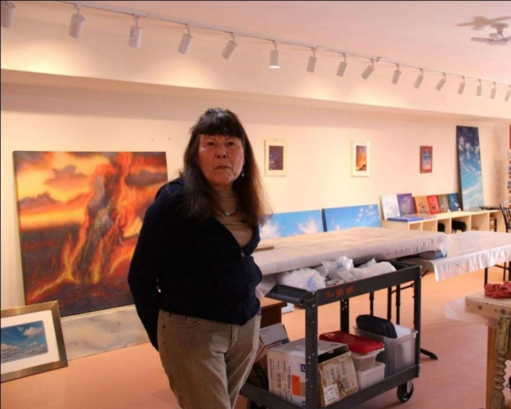 Artist Karen Kristin inside her home studio by Anna Watson/The Journal.