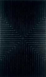 Die Fahne Hoch!, enamel paint on canvas by Frank Stella, 1959, 121.5 in × 73.0 in; Whitney Museum of American Art, New York.